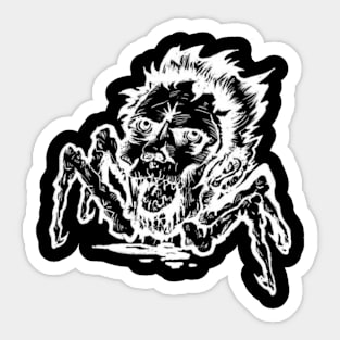 The Head that Wouldn't Die (white) Sticker